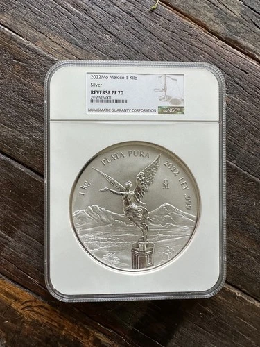 2022 Mexico Silver Libertad Kilo Kg Reverse Proof NGC MS 70 KEY 200 MINTAGE!
