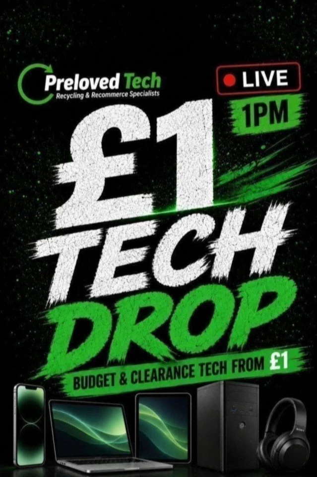 Clearance Tech | £1 Starts 60s Auctions | Mobiles, Laptops, Tablets + More