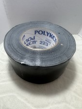 POLYKEN  223 Black 10mil Multi-Purpose Duct Tape - 2" x 60 Yard Roll