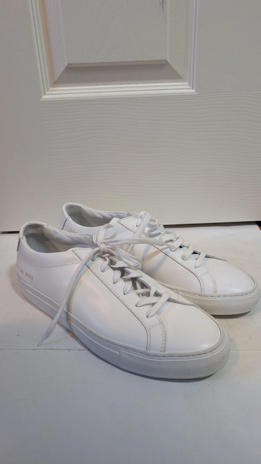 Sneakers basse donna di Common Projects Achilles in pelle bianche EU 40 US 10 NUOVE