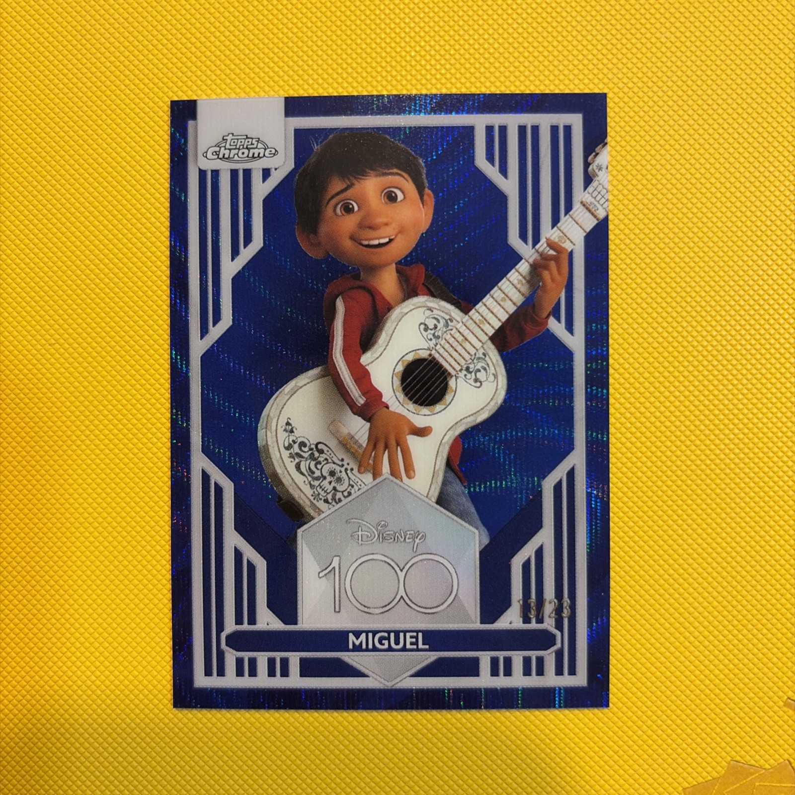 Miguel 2023 Topps Chrome Disney 100 #91 Blue Wave Refractor /23