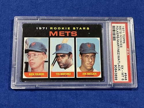 1971 Topps #648 PSA 6 Graded Baseballkarte New York Mets Rookies SP HIGH #