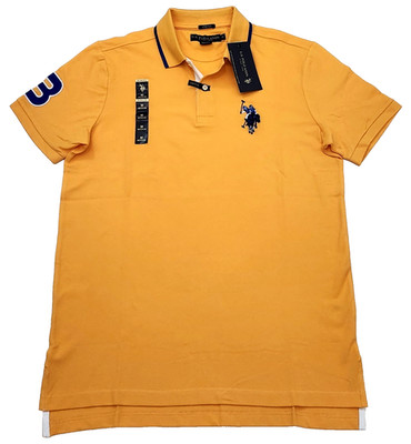 US Polo Assn Men's Polo Shirt Color Orange Size M ( NEW WITH ORIGINAL TAGS )