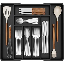 Lifewit Expandable Silverware Drawer Organizer, 22.4 x 16.7 x 2 inches, Adjus...
