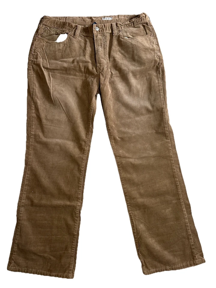 Pantalones de pana Polo Ralph Lauren para hombre 40x30 marrón tostado calce clásico cordones elásticos Foto 3 de 4