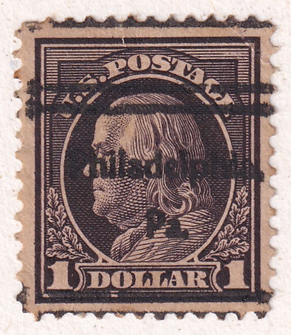 1912 UNITED STATES 1 DOLLAR 1$ BENJAMIN FRANKLIN PERF.: 12 CLASSIC