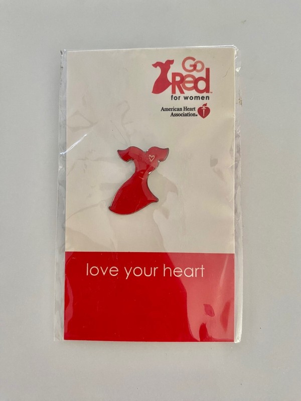 2007 American Heart Association Go Red For Women Red Dress Pin