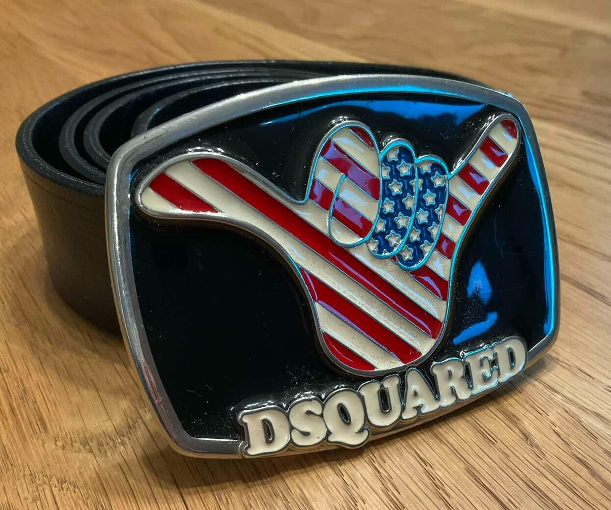 DSQUARED2 ブラックベルト ディースクエアード Dsquared2 DSQUARED2 ナローベルト Classic