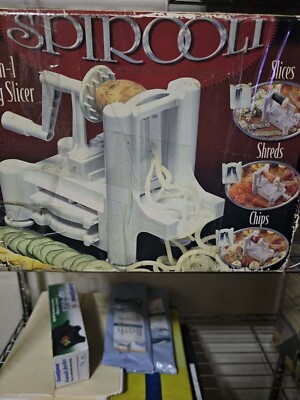 Emson Spirooli 3-in-1 Spiralizer Spiral Manual Vegetable Slicer NEW NIB Angie's