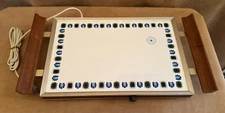 Vintage Cornwall Electric Hot Tray WORKS Food Warming Plate 1561 USA Atomic blue