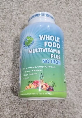 Supplements Studio Whole Food Multivitamin Plus No Iron *LARGER 180 Caps EXP5/26