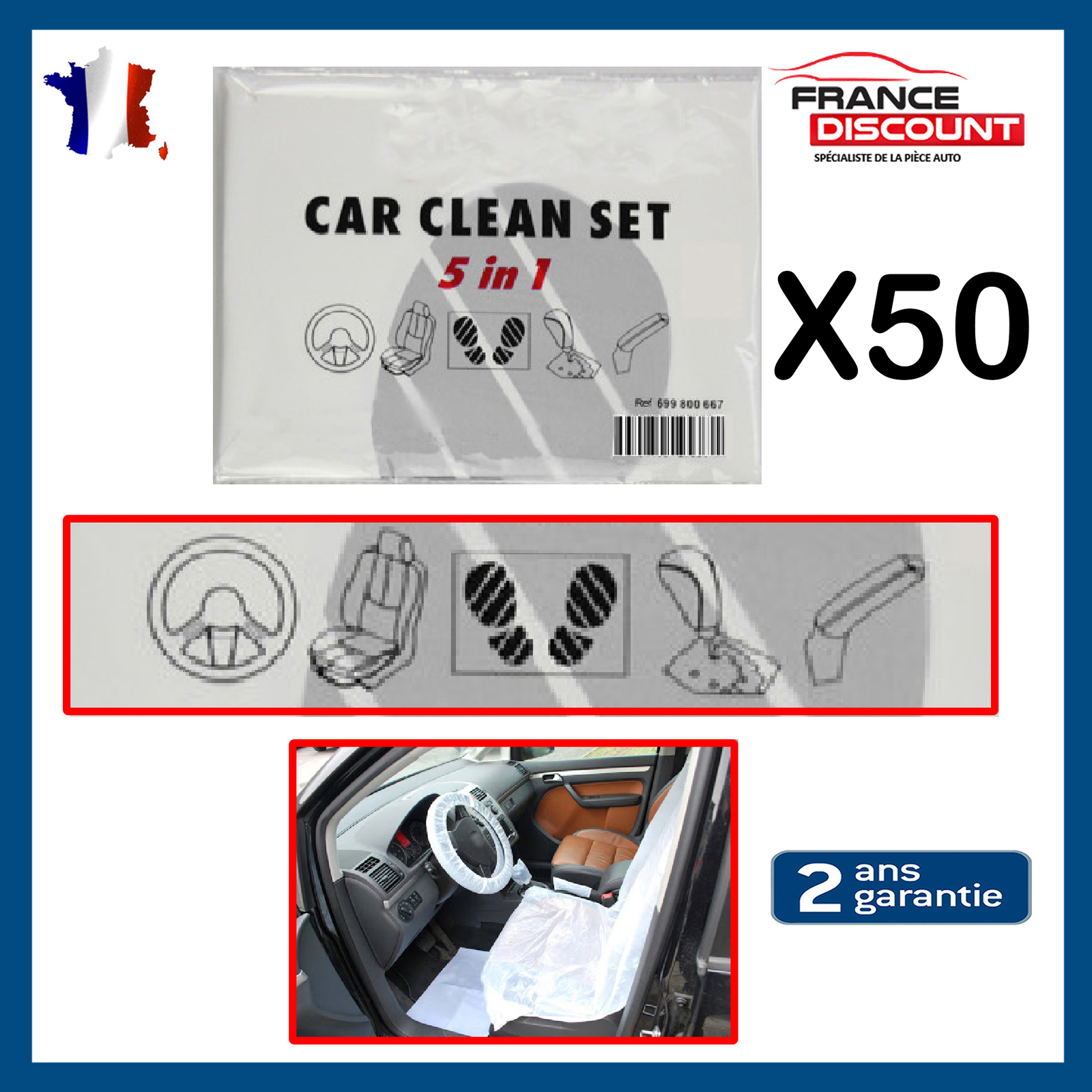 Tapis mécanique et housse de siège voiture kit de protection étanche anti-tache de graisse