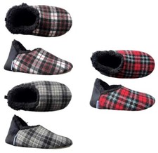 Men Slumbies TWO TONE / FLANNEL PLAIDS Nonslip soft Slippers Men Father Gift