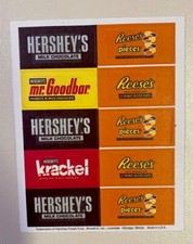 Vintage 1980's Hershey's Boxed-In Matte Scratch Sniff Stickers Chocolate Scent 