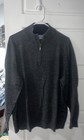 Men's Club Room Dark Gray 1/4 Zip Sweater Merino Wool Pullover Size XXL — photo 1