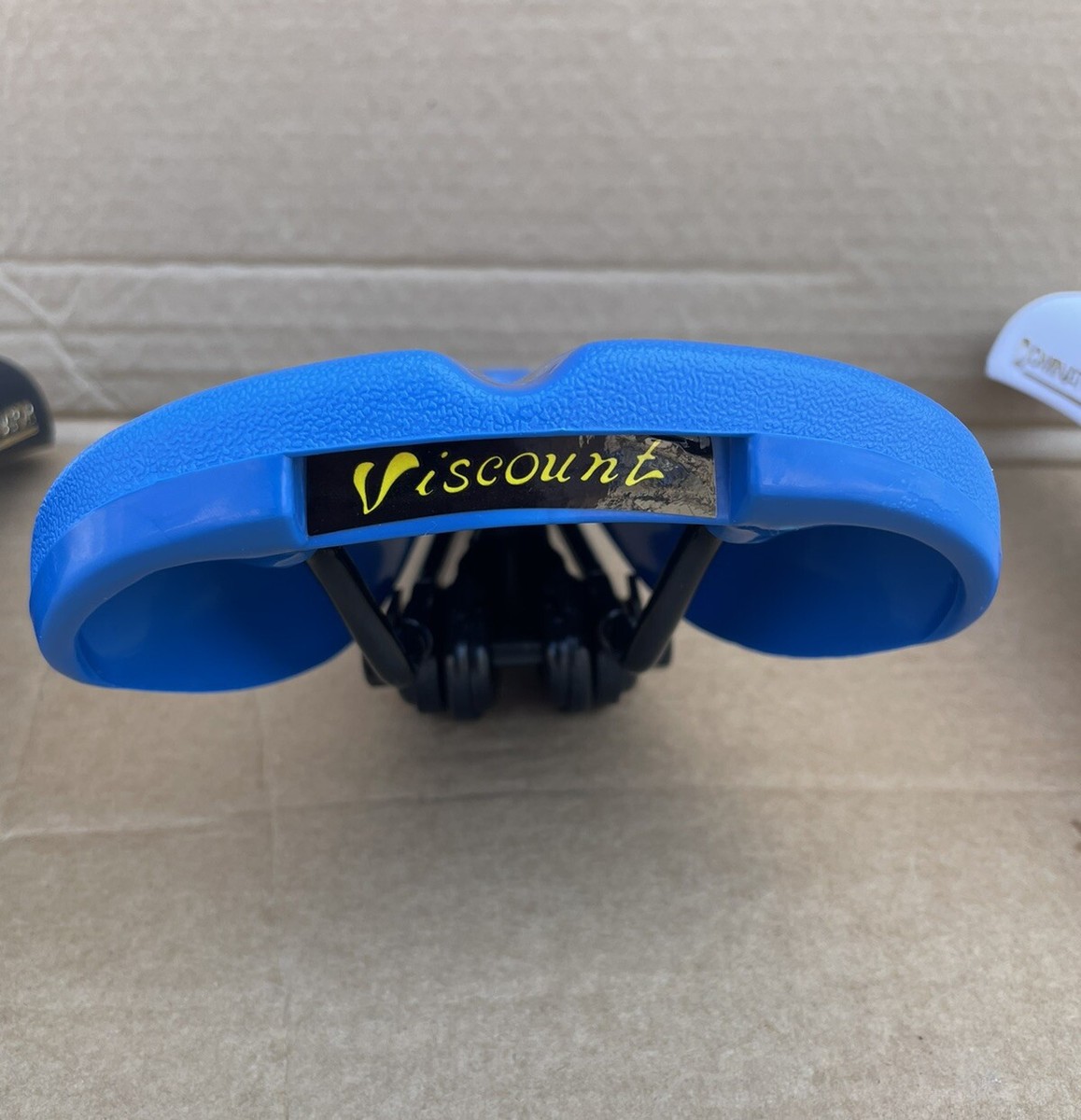 BLUE Viscount Dominator BMX Bicycle Seat- Old School Hard Shell Saddle - Foto 8