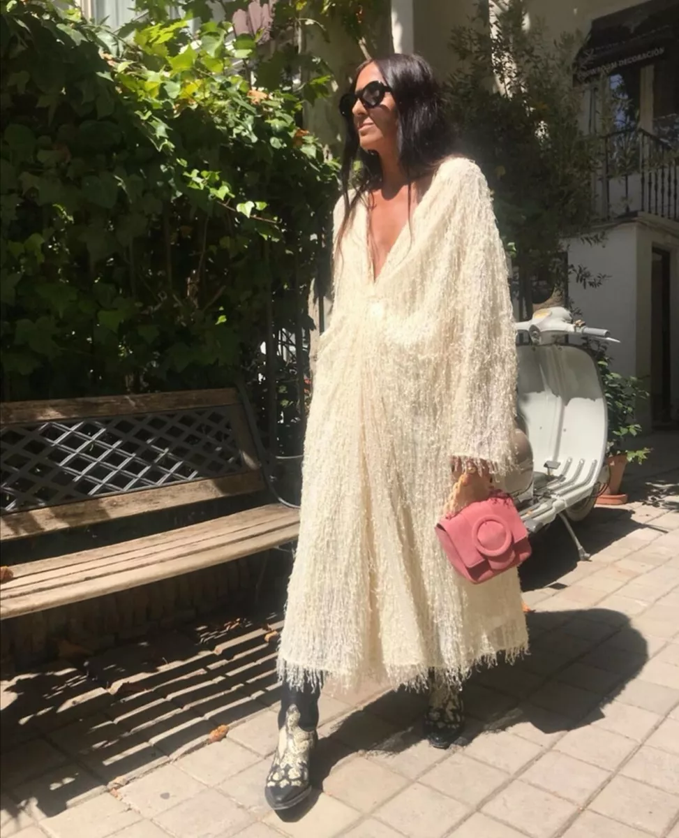 Zara embellished midi dress sales