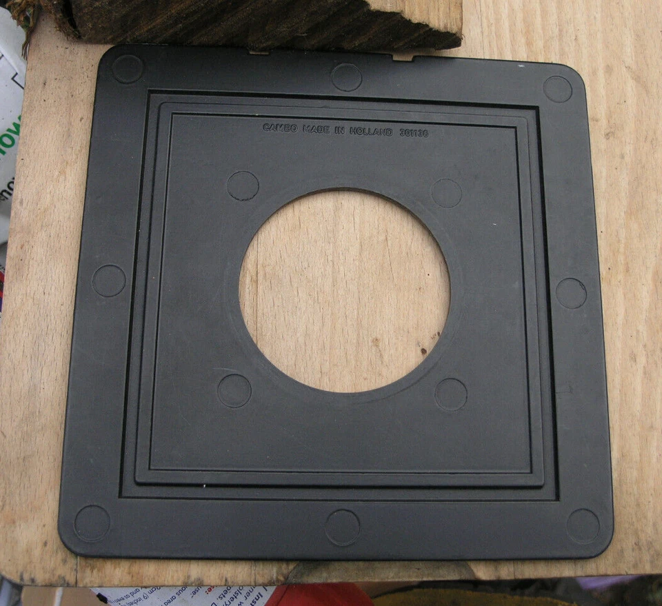 genuine metal Cambo SC Monorail lens board for copal 3 65mm hole 5x4 10x8 - Image 2 of 2