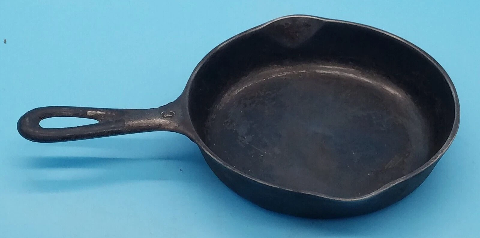 Vintage 6 1/2" Wagner Ware No. 3 Cast Iron Sidney-0 Skillet Fry Pan 1053