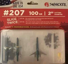 Swhacker Broadheads Expandable 100Gr 2" 3pk w/ Practice Head- 0207