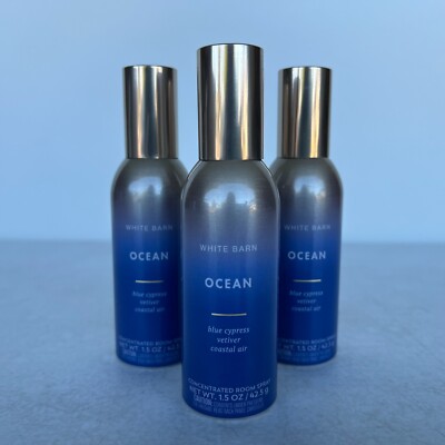 Bath and Body Works Ocean Room Spray for Home 1.5 oz White Barn Pack of 3