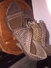 ALLSAINTS SPITALSFIELDS BROWN LEATHER SANDALS OPHELIA Size 40 UK7 NEW Unworn