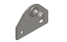 STRAIGHT BRACKET FOR GAS SUPPORT STRUT SHOCK 2 BOLT  10MM BALL