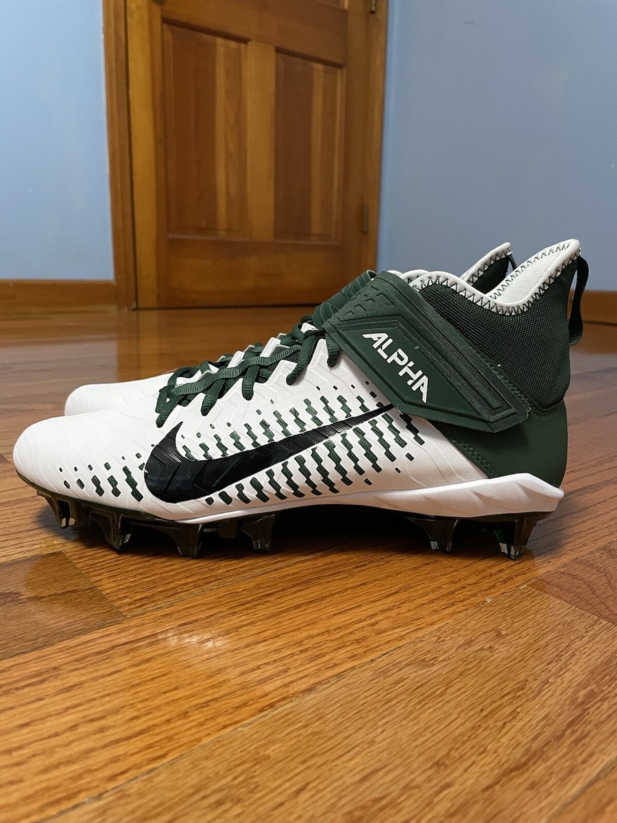 Nike Alpha Menace Pro 2 Mid Green White Football Cleats  display picture 3