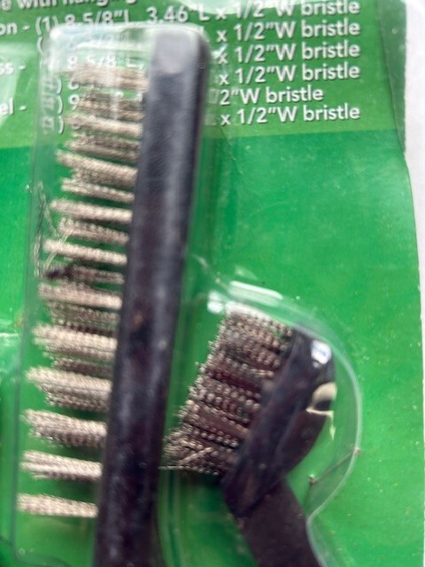 6 Pc. Wire Brush Set 93610 Brass Nylon & Steel Plastic Handles