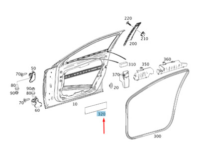 NEU MERCEDES-BENZ GLA X156 VORDERTÜRVERKLEIDUNGSDÄMPFUNG  