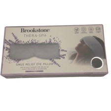 Brookstone Thera-Spa Sinus Relief Eye Pillow. NIB. Grey. Lavender Infused.