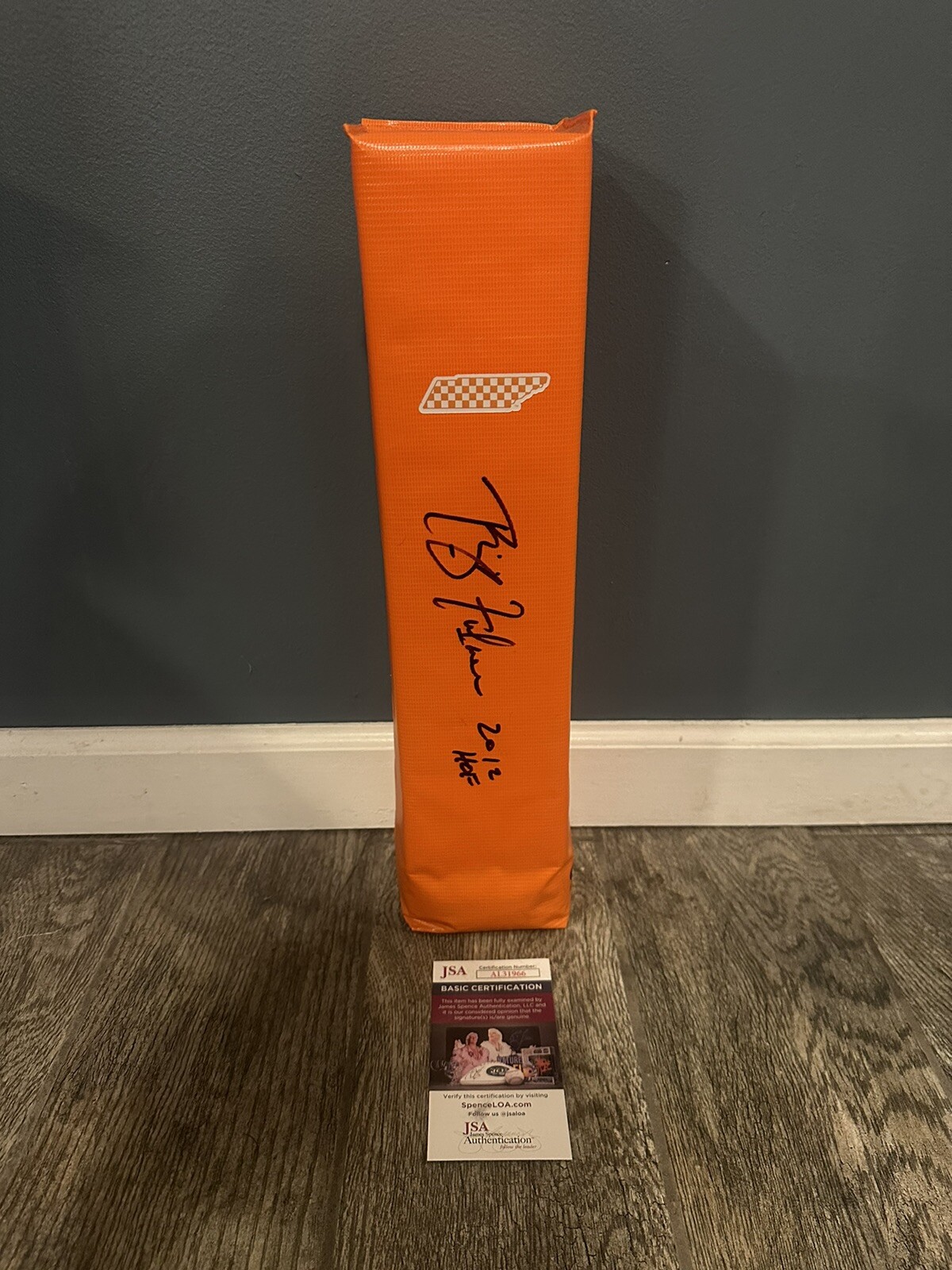 PHILLIP FULMER SIGNED TENNESSEE VOLUNTEERS TOUCHDOWN PYLON JSA COA AUTOGRAPHED 