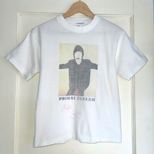 Vintage Primal Scream Band T-shirt -Signed by Mani- Youth L Britpop Stone Roses