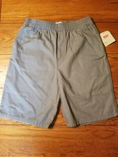 NWT Boys Youth Levis Pull On Cotton Shorts Elastic Waist Gray L 12-13 Years