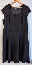 CHAPS Womens 22 W Plus Black Sleeveless Lined Midi Formal Party Dress 90s Y2K