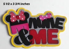 DISNEY MINNIE  ME TITLE scrapbook premade paper piecing 3D die cut by Rhonda