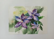 Original Watercolor Painting flowers Wall Art