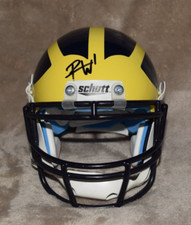 ROMAN WILSON MICHIGAN WOLVERINES SIGNED MINI HELMET W/COA