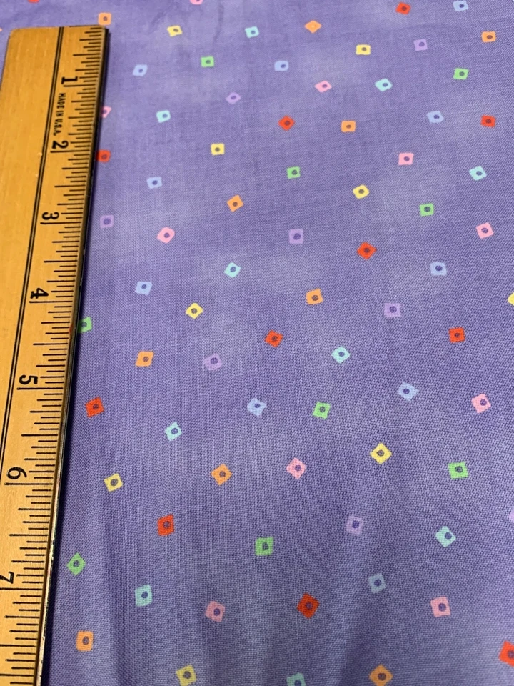 Fanciful Felines By Laurel Burch Cotton Fabric 1/4 Yard 44" Wide Purple with Col - Image 2 of 3