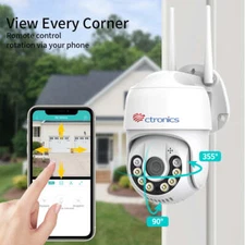 Ctronics 2MP Security Camera Outdoor, 1080P Home Dome PTZ WiFi Camera