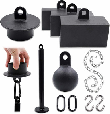 Iron Pinch Grip Set with Loading Pin and Chain, Pinch Block Grip for Rock Climbi