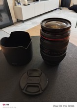 Canon EF 24-70mm f/2.8L USM Zoom Lens with Hood and Caps - Excellent Condition
