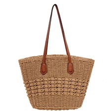 Straw Shoulder Bag for Women Woven Tote Handbags Straw beach bag for Summer V...