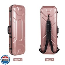 Crossrock Oblong Case fits 4/4 Full-Size Violin, Includes Interior Compartmen...