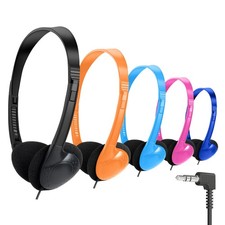 5 PCS Multi Color Kids Headphones Bulk School Classroom Student Wired Headset