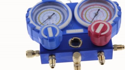 Klimaanlagen-Kältemittel-Füllmanometer-Set VMG-2-R410A-B Doppeldruckmanometer