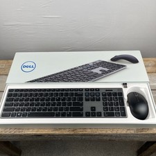 Dell KM717 Bluetooth Wireless Keyboard Mouse Combo Gray USB Receiver