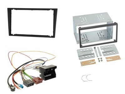 Einbauset Doppel DIN Autoradio für Opel Corsa C Signum Vectra B ab 2005 charcoal