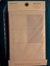 Noted By Post-It Planning Notes 4.9in x 7.7in 100 Sheets Each