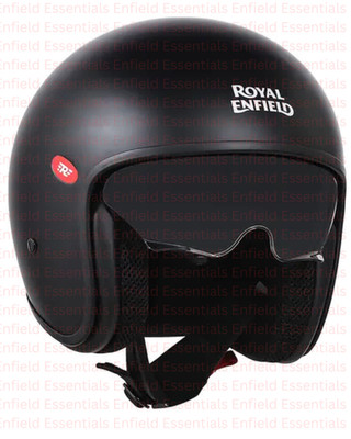 AVIATOR SOLID OPEN FACE HELMET - BLACK FIT FOR ROYAL ENFIELD ALL MODELS.